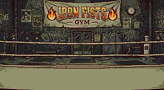 The boxing arena — in-game screenshot